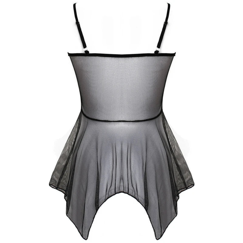 Roupas eróticas com sutiã de virilha aberta, camisola de renda, fantasias eróticas