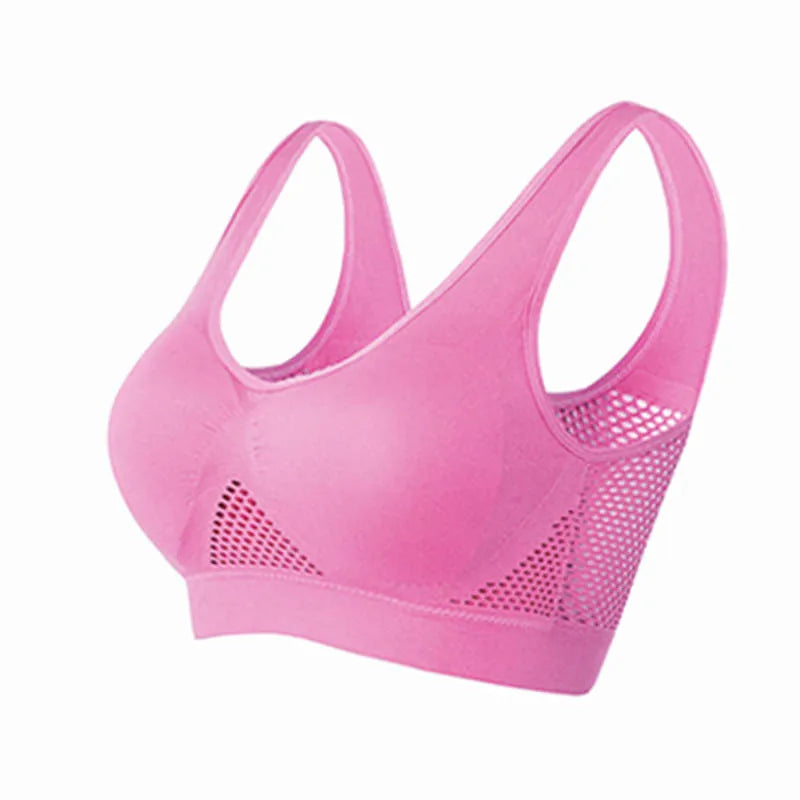 Top esportivo respirável para fitness feminino, com bojo removível, ideal para corridas e para o uso casual