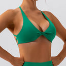 Top de ginástica sexy feminino, sutiã esportivo com pregas, costas cruzadas, confortável e um dos mais belos