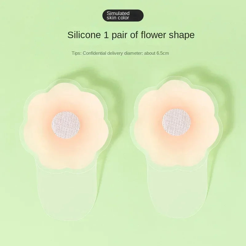 1 par de adesivos de silicone invisíveis para sutiã com efeito lifting, reutilizáveis