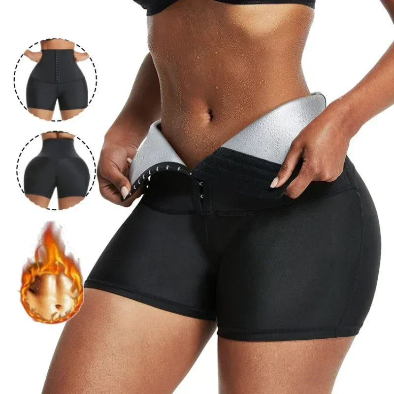 Calças de sauna para suor, shorts modeladores para emagrecimento, modeladora