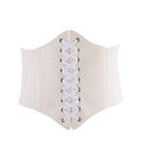 Corset feminino modelador de corpo, cinto largo e sexy de couro, faixa abdominal
