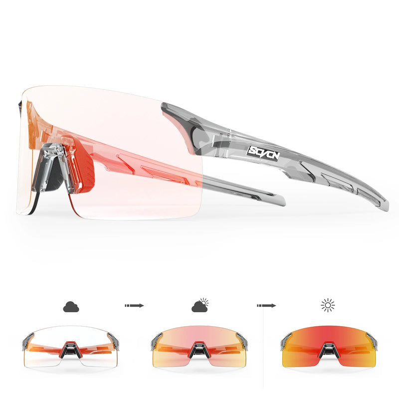 Óculos de Sol Fotocromáticos SCVCN para Esportes ao Ar Livre, Ciclismo