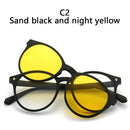 Óculos de Sol Polarizados Magnéticos Personalizados 6 em 1 para Homens e Mulhes