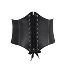Corset feminino modelador de corpo, cinto largo e sexy de couro, faixa abdominal