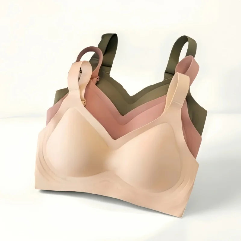 Sutiã Push-Up Sem Costura para Mulheres, Confortável, Acolchoado, Sem Aro, com ajustadores ideal para seu lindo corpo