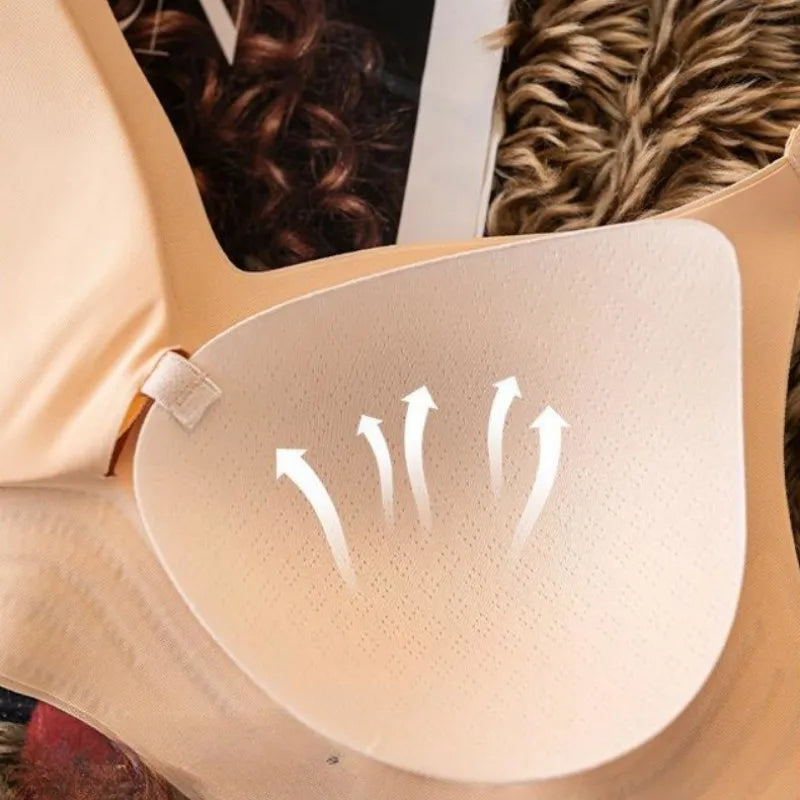 Sutiã Push-Up Sem Costura para Mulheres, Confortável, Acolchoado, Sem Aro, com ajustadores ideal para seu lindo corpo