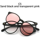 Óculos de Sol Polarizados Magnéticos Personalizados 6 em 1 para Homens e Mulhes