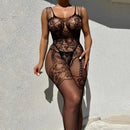 Lingerie transparente sem virilha Renda Brinquedos para adultos