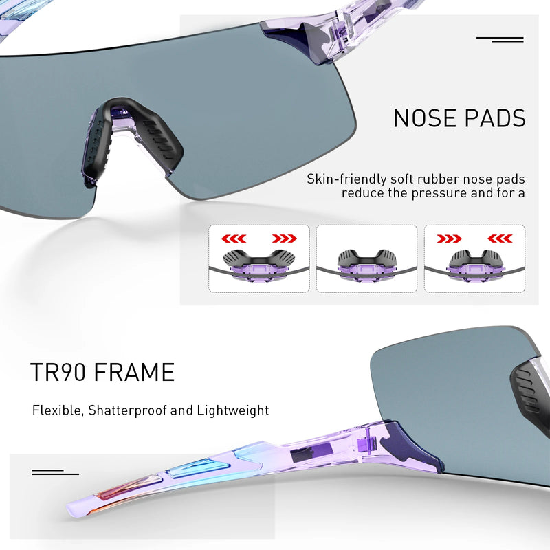 Óculos de Sol Fotocromáticos SCVCN para Esportes ao Ar Livre, Ciclismo